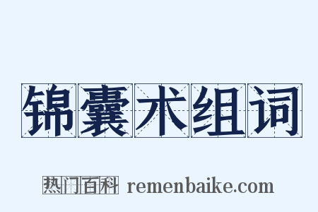 锦囊术组词是什么意思的图片
